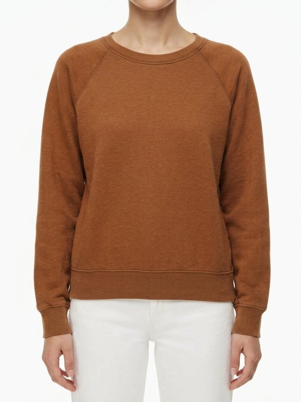 TNA Caramel Tone Raglan Sleeve Relaxed Fit Cotton Blend Sweatshirt- Sz. Med